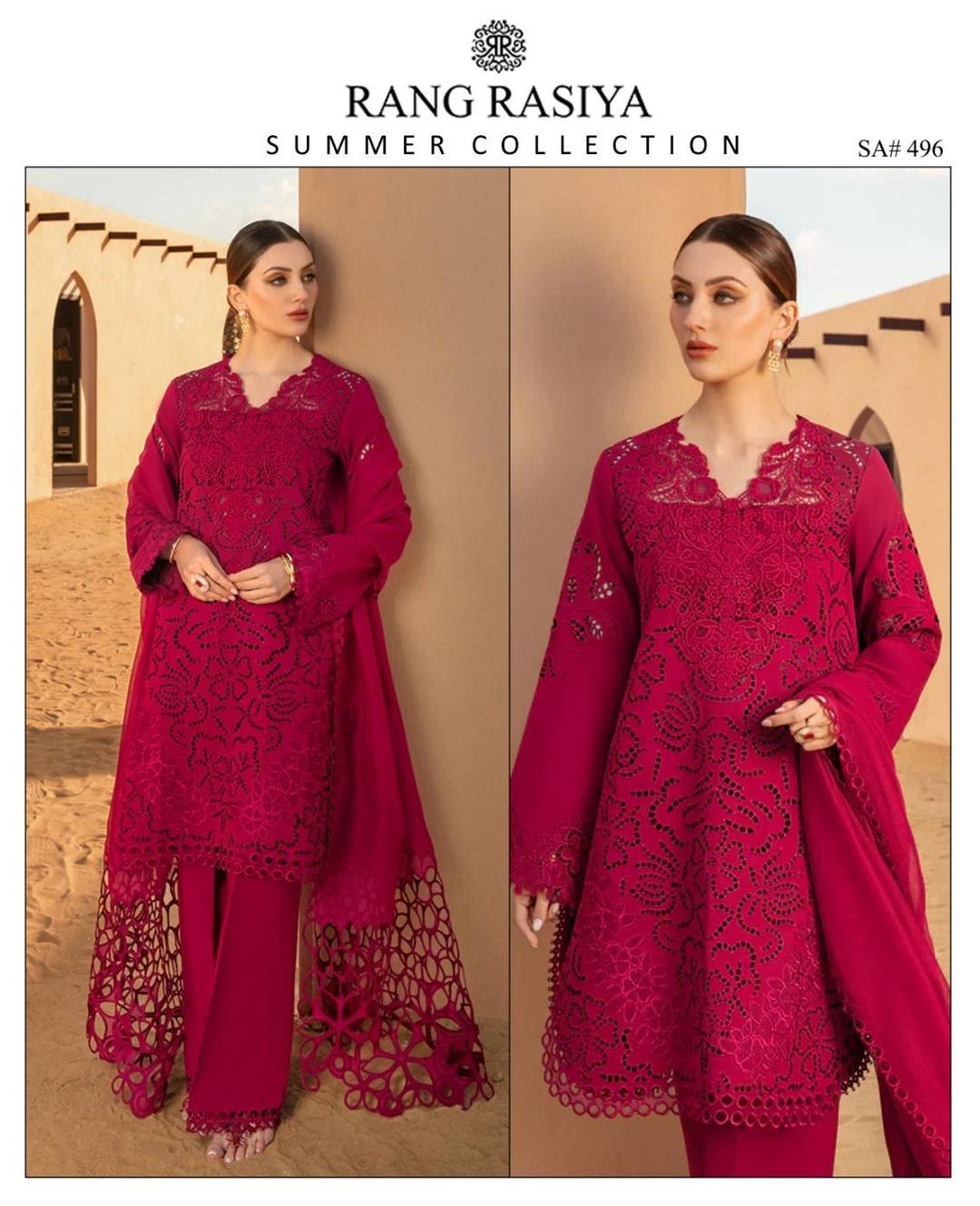 Women's unstitched Chikankari 3pcs