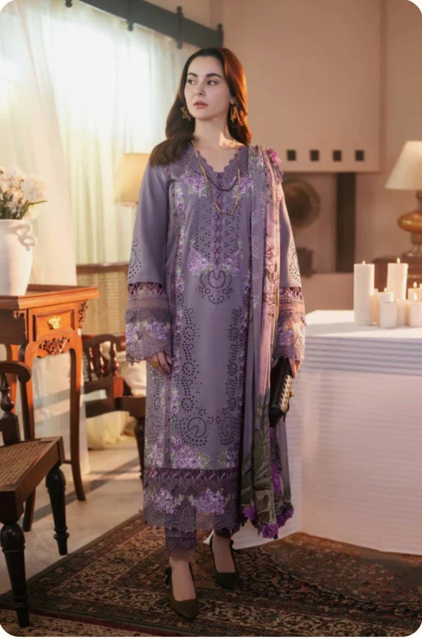 Women's unstitched Chikankari 3pcs