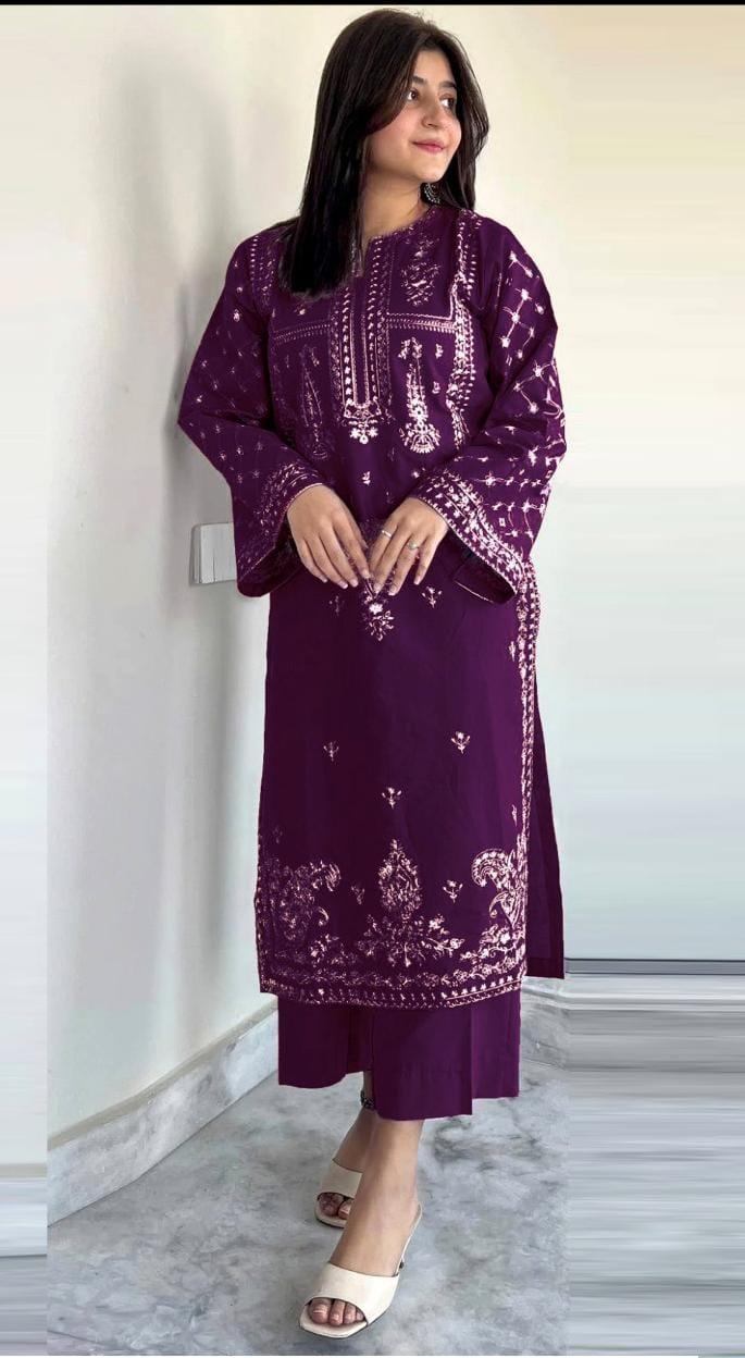 Women's unstitched Embroidered 3pcs