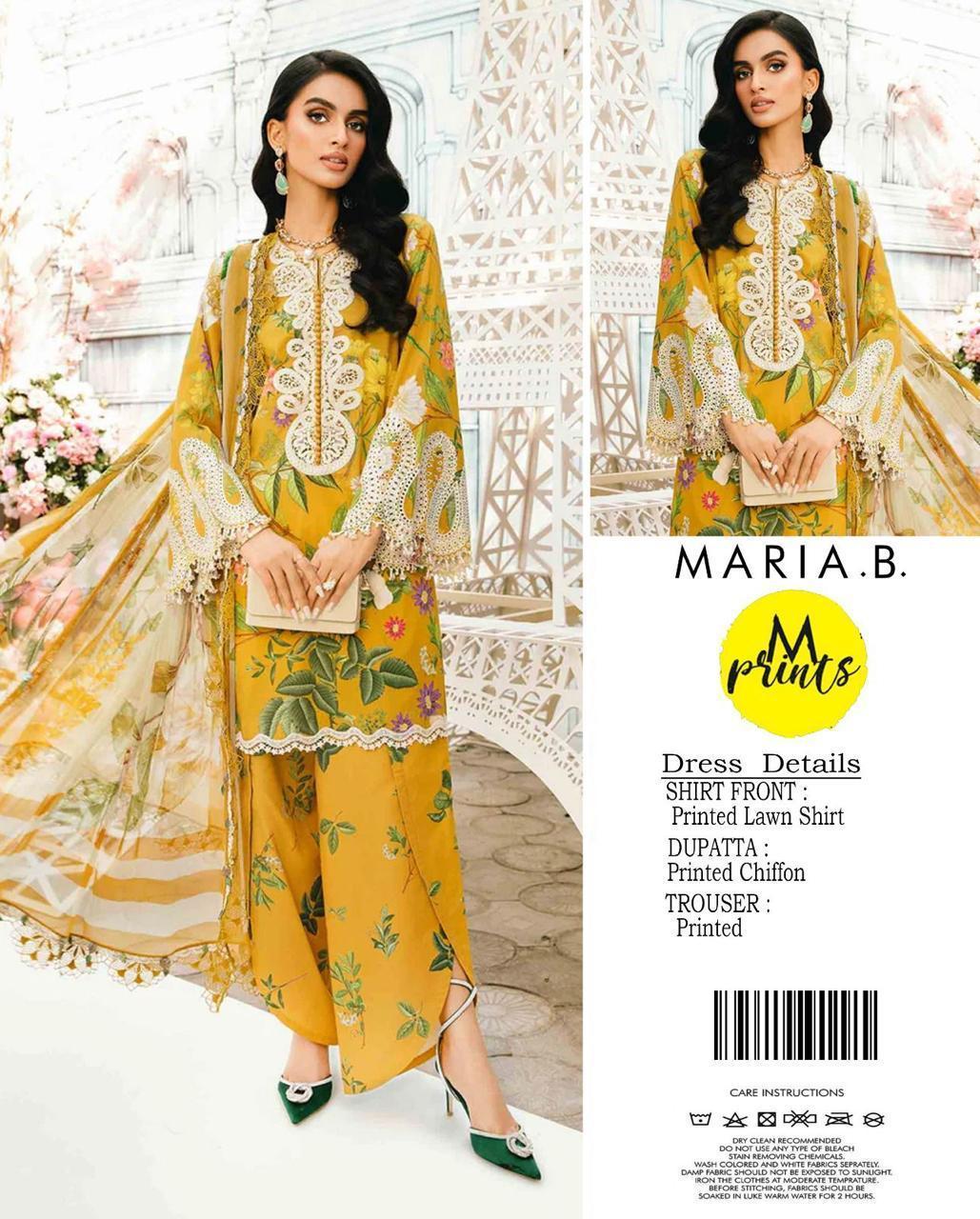 Women's unstitched Embroidered Lawn 3pcs