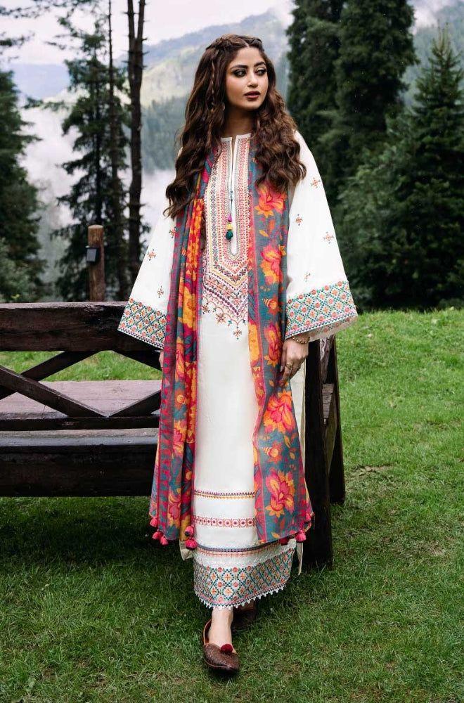 Women's unstitched Embroidered 3pcs