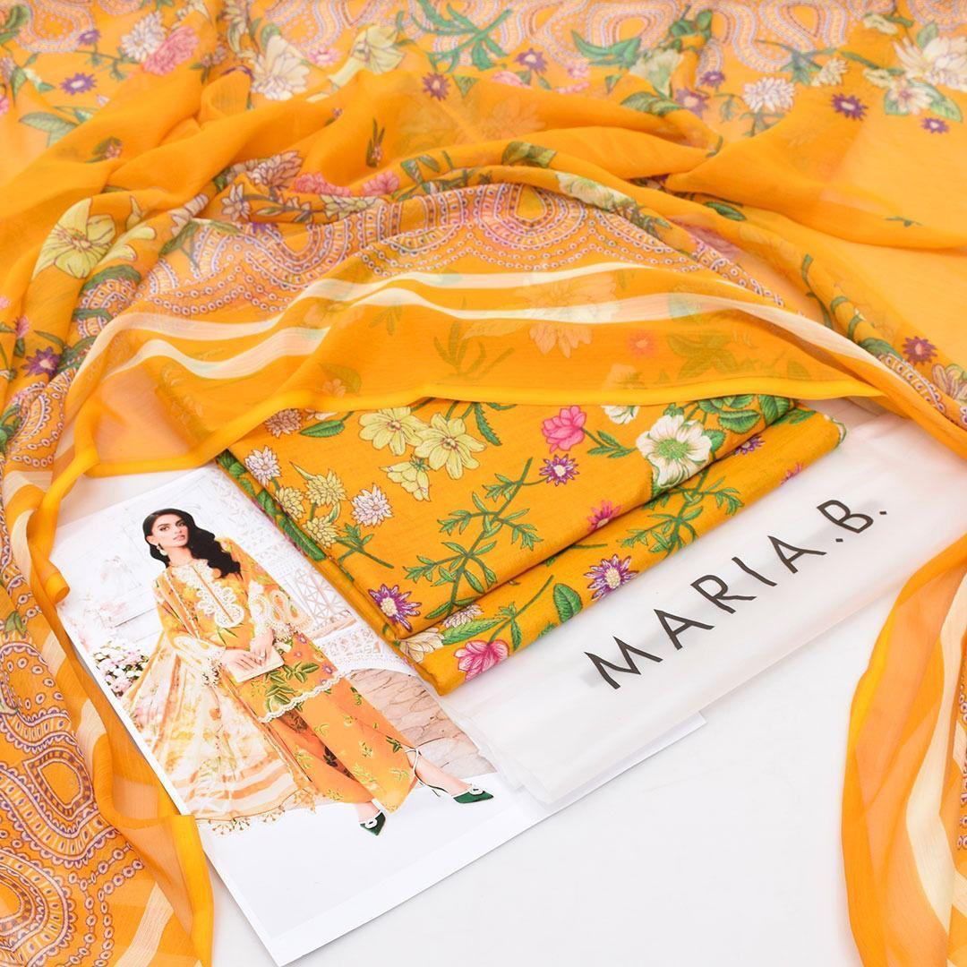 Women's unstitched Embroidered Lawn 3pcs