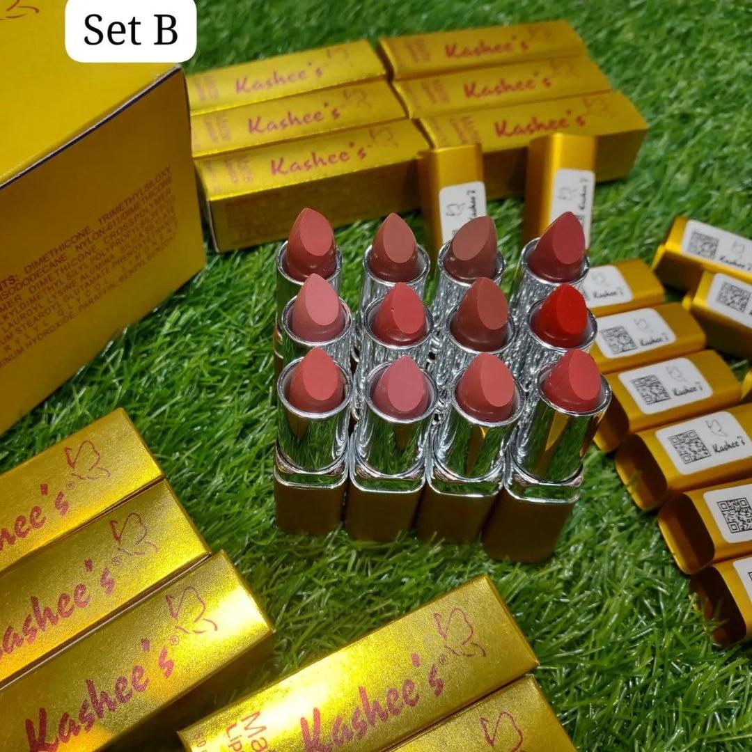 Kashee's lipstick multicolor velvet glossy 3pcs
