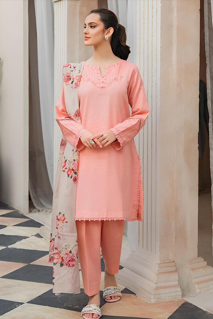Women's unstitched Embroidered 3pcs