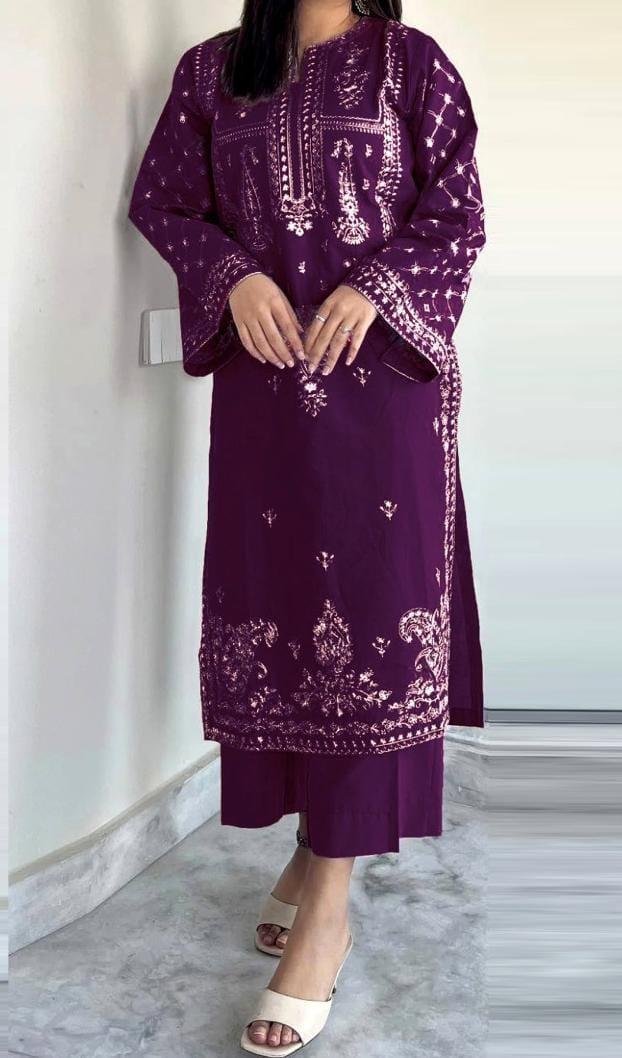 Women's unstitched Embroidered 3pcs