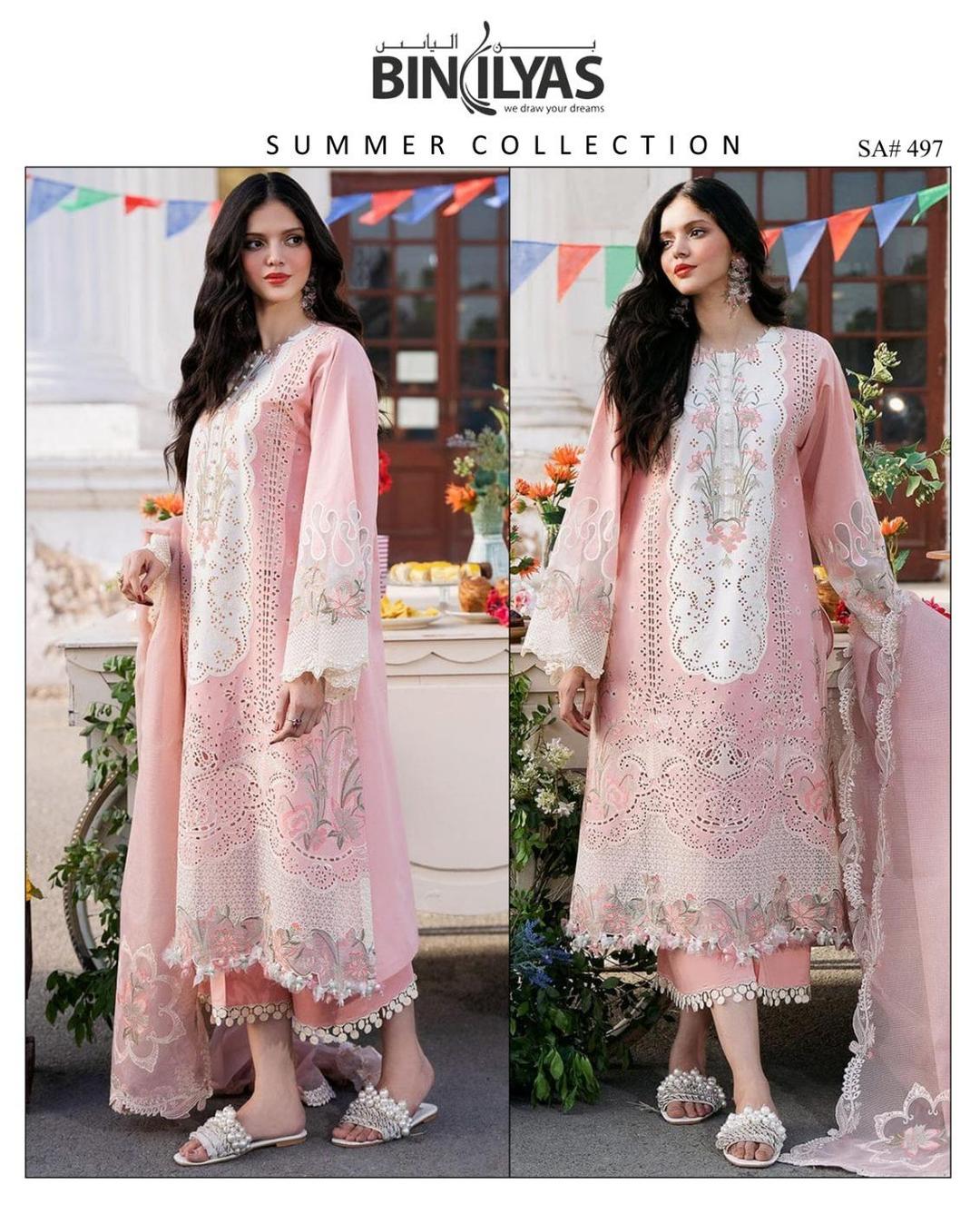 Women's unstitched Chikankari 3pcs